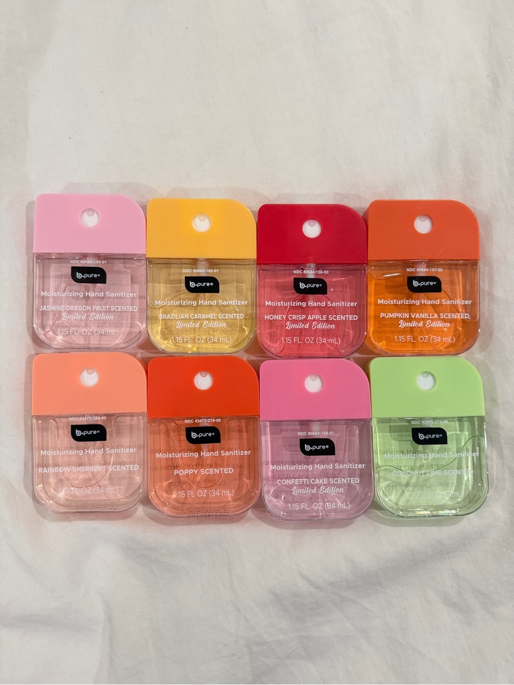 8 B-Pure hand sanitizers